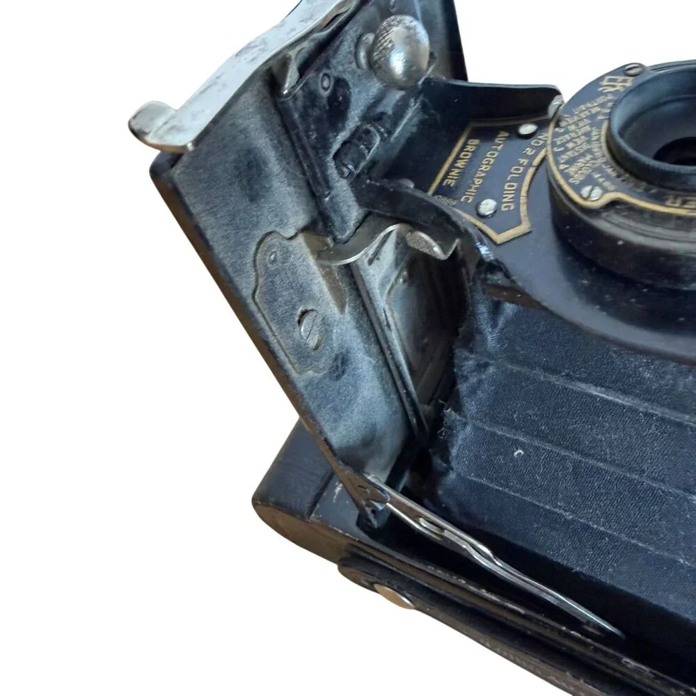 Folding Autographic Brownie Camera No 2 Kodak Ball Bearing Shutter Collectible